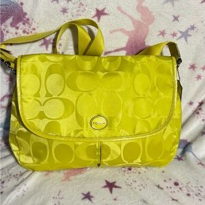 Sold!! Coach Lime Green Crossbody Bag